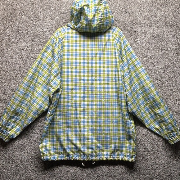 Vintage ENYCE Windbreaker Hoodie Mens XL Plaid Stripe Y2K 90s Full Zip Snap RARE - Picture 15 of 16